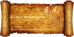 Glatz Armandina névjegykártya